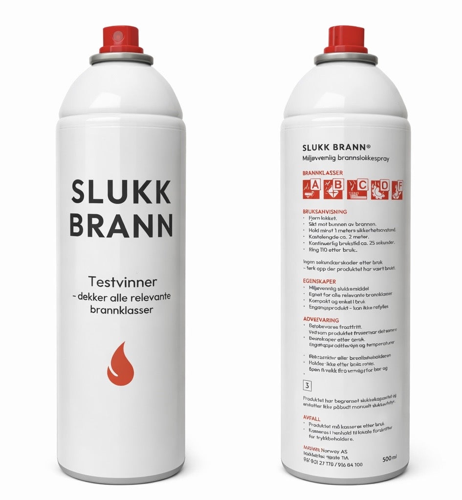 Slukkbrann 1 stk. sprayboks UTSOLGT