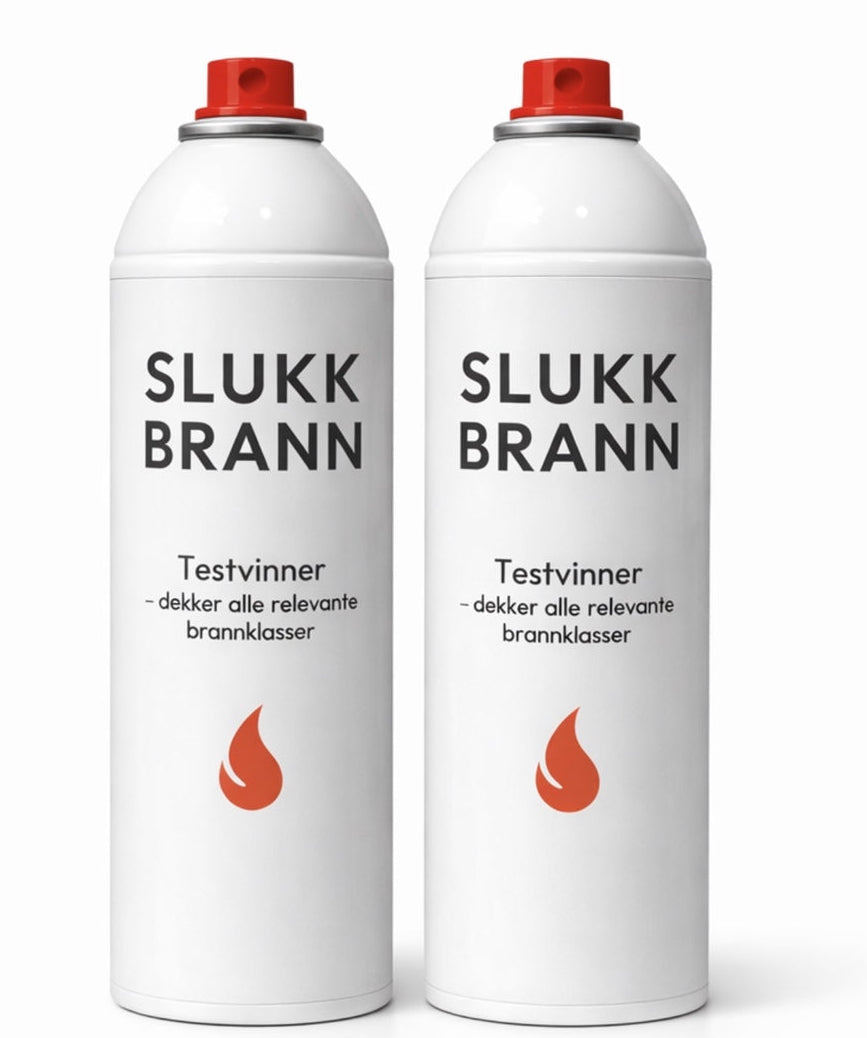 Slukkbrann 2 stk. sprayboks UTSOLGT